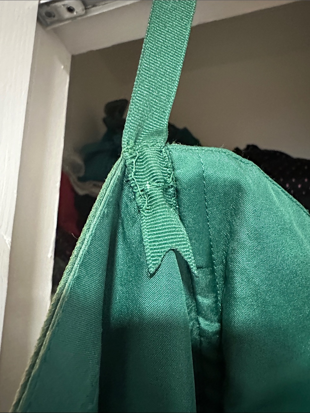 Emerald Green Ruffled Halter Tulle Party Dress - Picture 9 of 17